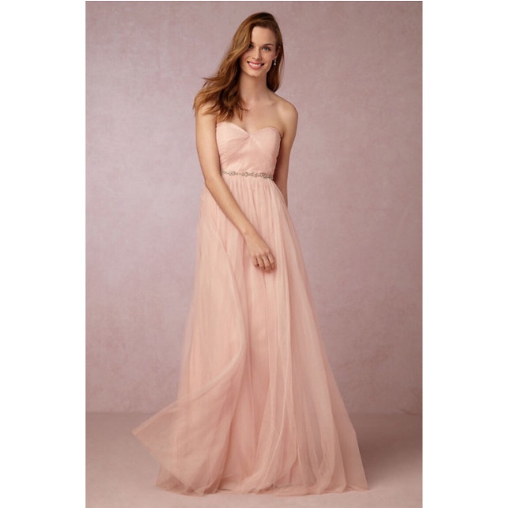 BHLDN bridesmaid dress in blush